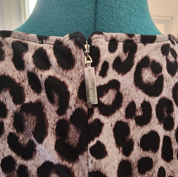 Michael Kors Womens Animal Print Flounce Dress XS - Picture 4 of 5